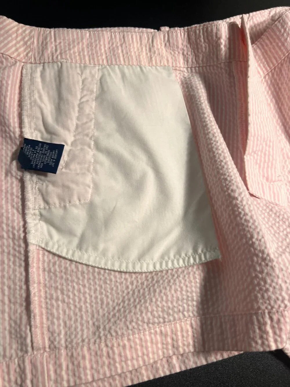 Polo Ralph Lauren Pink Seersucker Shorts Women's 14 Preppy Resort‎ Summer Stripe